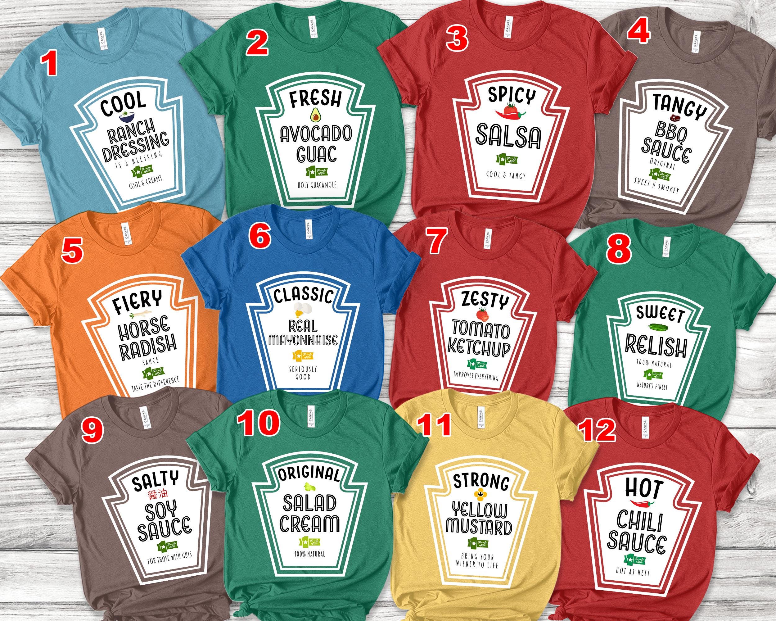 Condiments Shirts Group Condiments Shirts, Matching Condiment Halloween Costume Party ...