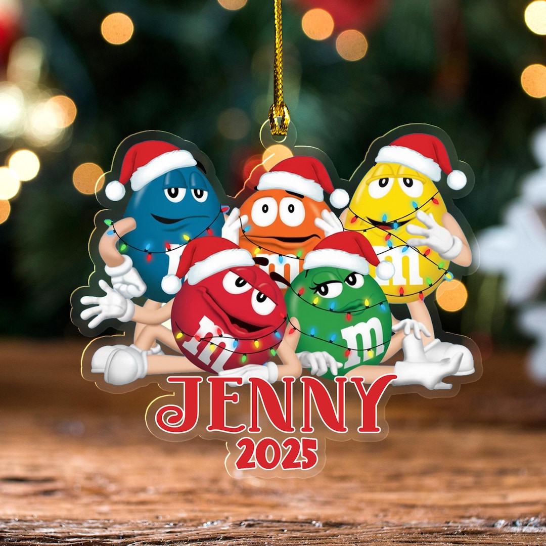 Custom M&M Christmas Ornament,m and M Candy Ornament Ornament ...