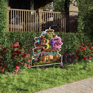 Encanto yard sign, Encanto birthday decor, Encanto cutout, Mirabel yard sign, Encanto party prop, lawn sign, Encanto outdoor decor D2GS44