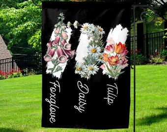 Subtle Anti Trump Boho Floral Garden Flag, Resist Garden Flag, Liberal Yard Flag, Liberal Banner,FDT Yard Banner,Democrat Garden Sign D2GG31