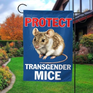 Protect Trans Mice Garden Flag Political, Anti Maga Flag , Progressive Liberal, Social Justice Flag , Human Rights Flag BZDS04