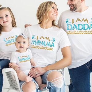Moana Matching Parent Shirts, I&#39;m Momma & Dadda Tee, Disney Family Vacation Outfit for Couples – JCLU06