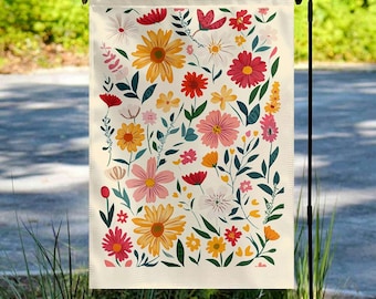 Subtle Anti Trump Boho Floral Garden Flag, Resist Garden Flag, Liberal Yard Flag, Liberal Banner,FDT Yard Banner,Democrat Garden Sign NGPN14