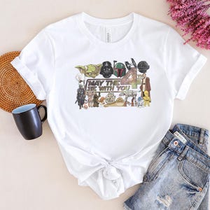 Retro Star Wars May The 4th Be With You 2025 Shirt, Galaxy&#39;s Edge May the Force be with you, Disneyworld, Disney Trip Tee NGQN05