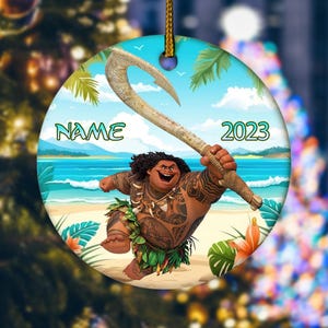 Moana Ornament Moana Birthday Moana Ornament Princess Christmas Disneyland Christmas Family Ornament Tree Decor Christmas Gift NEWC24