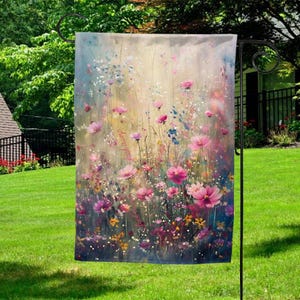 Subtle Floral Anti Trump Garden Flag, Feminist Gifts Anti MAGA Political Flag, F*ck Donald Trump Funny Democrat Liberal Outdoor Decor NGPW11