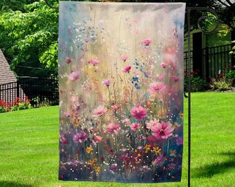 Subtle Floral Anti Trump Garden Flag, Feminist Gifts Anti MAGA Political Flag, F*ck Donald Trump Funny Democrat Liberal Outdoor Decor NGPW11