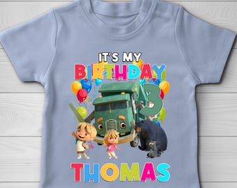 Trash Truck Birthday Shirt, Hank Trash Truck Shirt, Trash Truck Birthday Party Shirt, Custom Trash Truck Shirt