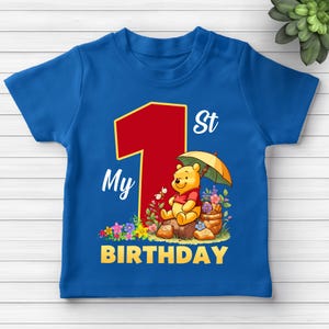 Winnie The Pooh Birthday Shirt Matching Winnie The Pooh Shirts Pooh Bear Birthday family Shirts Toddler Birthday Shirt Mom Dad