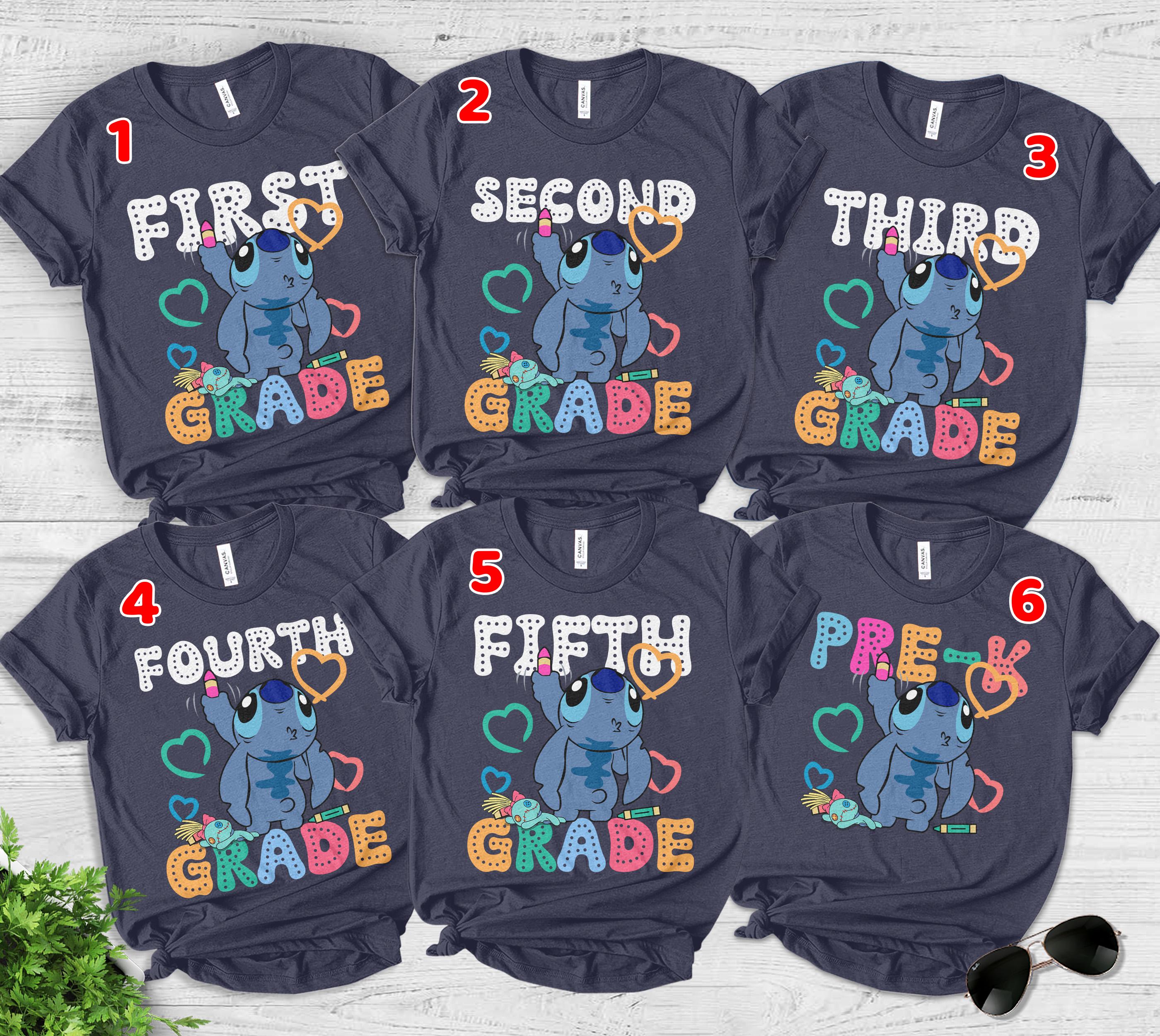 Personalized Stitch Sweatshirt,Disney Stitch 100 Days of School TShirt,First grade Second grade Third grade Apparel,Custom School Tee JBUB04
