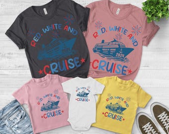 4th of July Cruise Shirt, Red White and Cruise, July 4th Cruise Squad 2024, Matching Cruise, Family Vacation Shirt, Girls Trip Shirt NFR114
