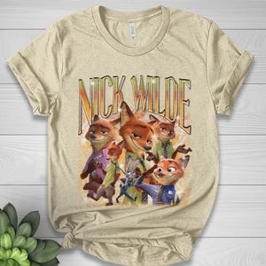 Disney Zootopia Nick Wilde Shirt, Judy Hopps and Nick Wilde T-shirt, Zootopia 2 2025, Disneyland Family Trip 2025 BZHT18