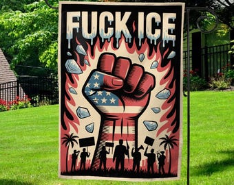Abolish ICE Garden Flag , Anti ICE Flag, Democrat Garden Flags, Protest Garden Flag, Resist Garden Flag, Anti Garden Flag G5LS05