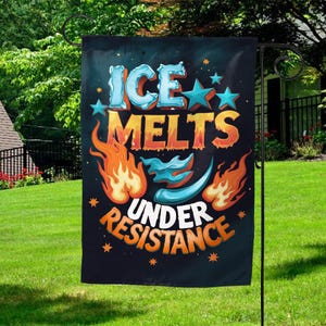Anti ICE Flag, Ice Melts Under Resistance Flag, Anti Trump Flag, Abolish ICE Flag, Anti Maga Flag, Human Rights Flag, Liberty Flag C1HO17