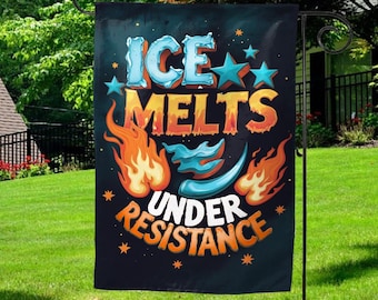 Anti ICE Flag, Ice Melts Under Resistance Flag, Anti Trump Flag, Abolish ICE Flag, Anti Maga Flag, Human Rights Flag, Liberty Flag C1HO17