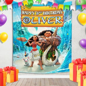 BANNER STRISCIONE compleanno - FROZEN - CON NOME E NUMERO bimba bambina