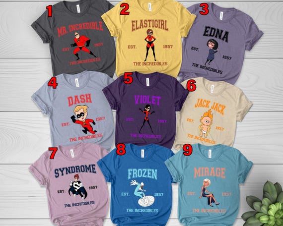 The Incredibles Family Shirts, Disney Incredibles Matching