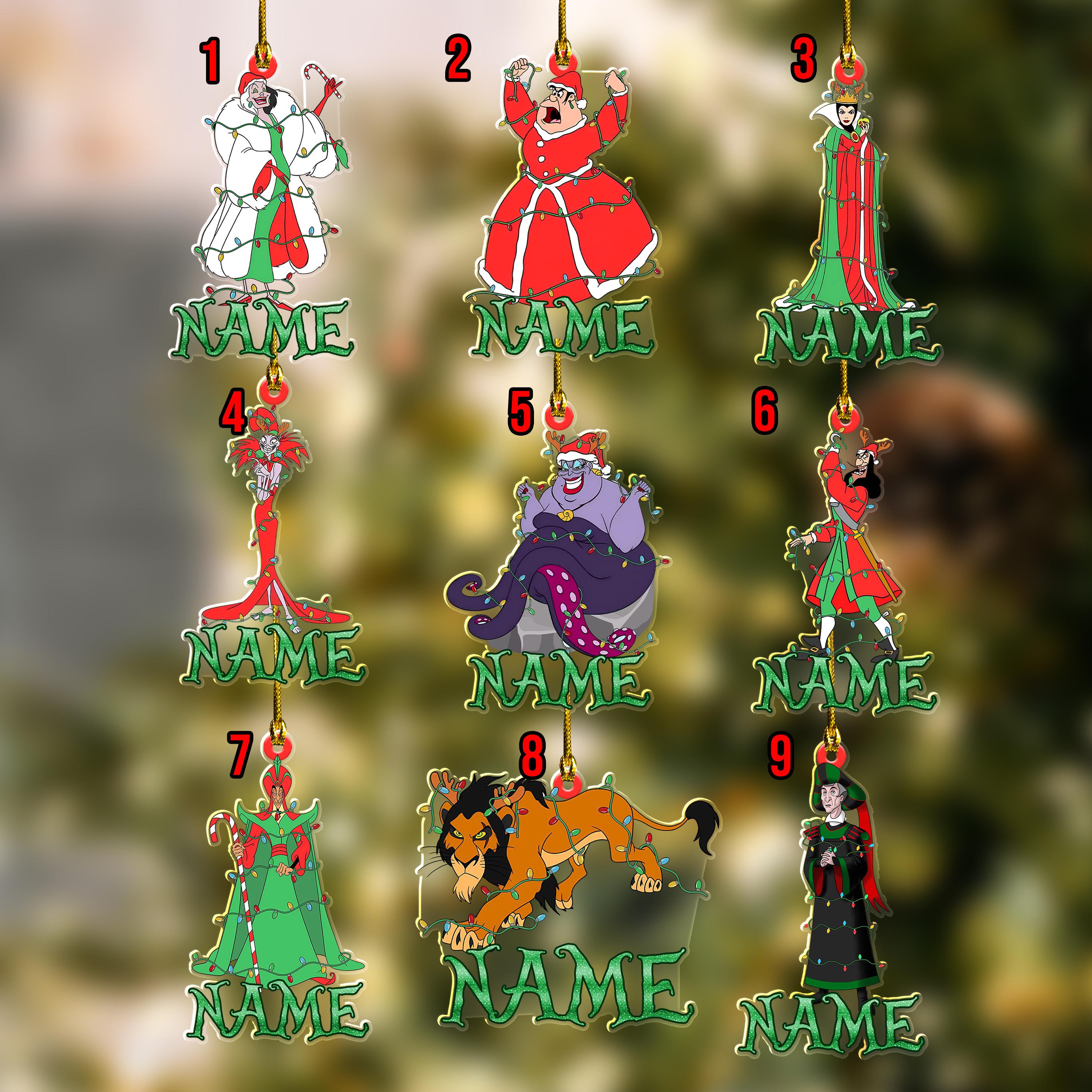 Personalized Disney Villains Disney Cruise Ornament, Villains