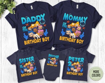 Bubble Guppies Birthday Shirt, Bubble Guppies Birthday shirt, Custom Name And Age Shirt, Personalized Shirt, Birthday Gift BXHM11