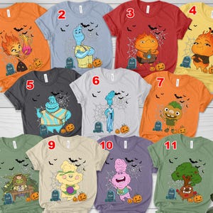 Elemental Characters Group Halloween Shirt, Disney Elemental Movie Shirt, Retro Family Matching Shirt, Disney Halloween Costume Shirt NFVT05