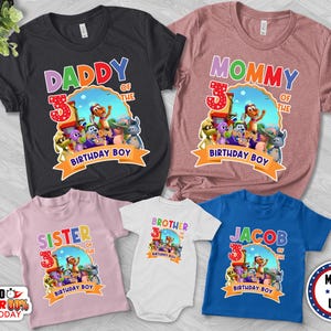 Personalized Go Dog Go Birthday Shirt, Go Dog Go Cartoon Birthday Tee, Go Dog Go Matching Family Shirt, Cute Dog Theme Party Shirt