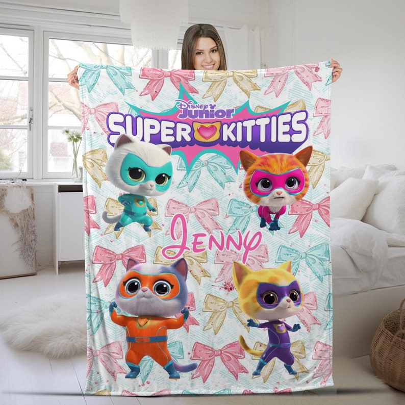 Custom Super Kitties Blanket, Custom Super Kitties Blanket,super