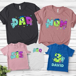 Monster University Birthday shirt, Family Matching Shirt, Family vacation, Monster Inc Shirt, Monsters University Shirt, Mom Dad N-11022308
