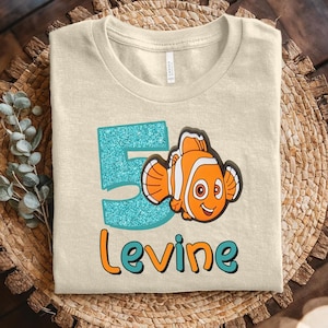 Personalized Finding Nemo Birthday Theme Party Shirt, Custom Fish Matching Family T-Shirt, Disney Birthday Gift, Birthday Boy D2HO13