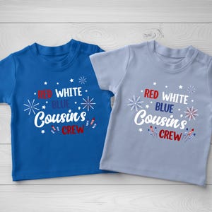 Red White and Blue Cousin Crew 2025 Shirt, 4th of July Cousin Crew Shirt, Matching Cousins Tee, 4th Of July Kids,Independence Day Tee D1G224