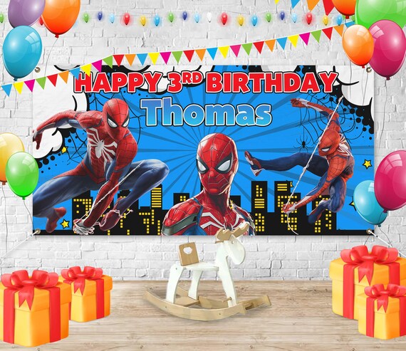 8x6ft Spiderman Photography Backdrops Red Superhero Photo Background For Baby Shower Kids Happy Birthday Spiderman Decoration Cake Table Banner