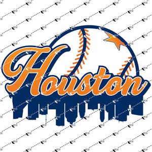 Houston Baseball Design, Png, Sublimation, Svg, Cricut, Dtg, Dtf Design File