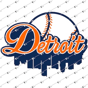 Detroit Baseball Design, Png, Sublimation, Svg, Cricut, Dtg, Dtf Design File