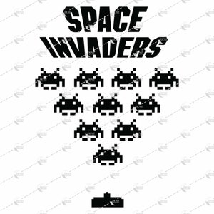 Space Invaders SVG, Retro Gaming Svg, 8-bit Svg, Retro Atari