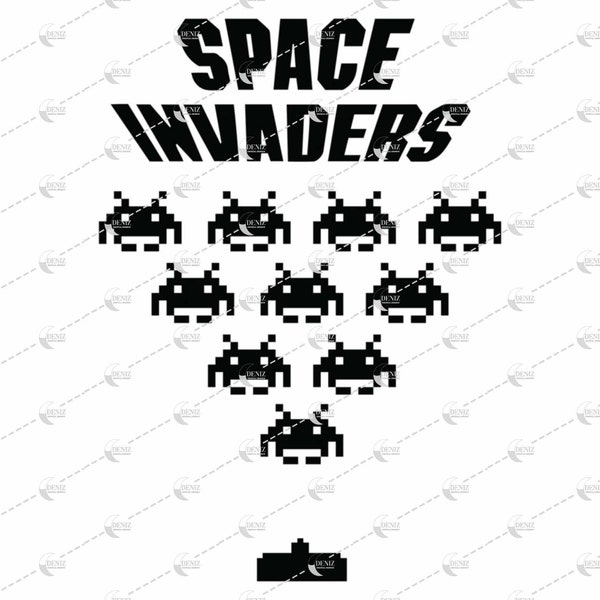 Space Invaders SVG, PNG