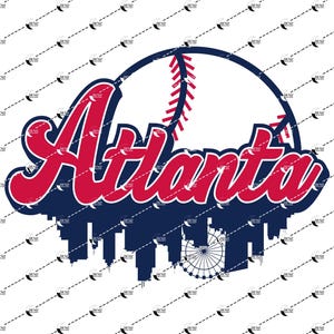 Atlanta Baseball Design, Png, Sublimation, Svg, Cricut, Dtg, Dtf Design ...
