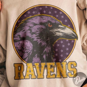 Retro Ravens PNG: Sublimation & DTG/DTF Design (Digital Download)