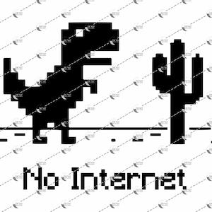 Offline - Unable to connect to the internet - Dino Game Sticker | Poster