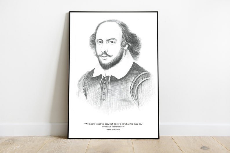 INSTANT DOWNLOAD William Shakespeare Printable Art Poster. - Etsy