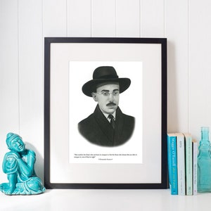 INSTANT DOWNLOAD Fernando Pessoa Poster. Motivasyonel inspirierende Zitat. Bleistift-Zeichnungen. OVERSIZED Digitaldruck.
