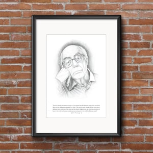 INSTANT DOWNLOAD Jose Saramago druckbare Kunst Poster. Motivasyonel inspirierende Zitat. Bleistift-Zeichnungen. OVERSIZED Digitaldruck.