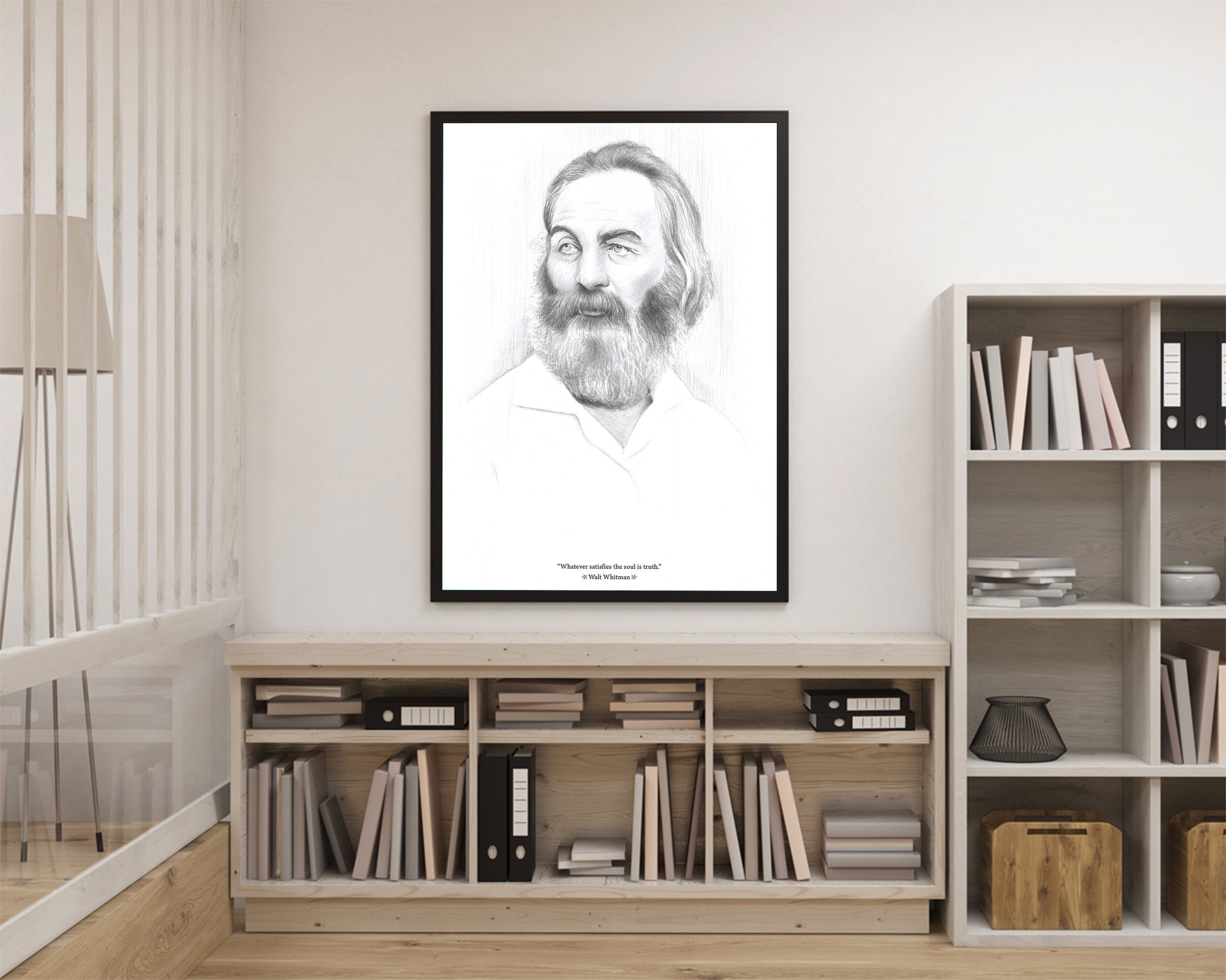 INSTANT DOWNLOAD Walt Whitman Poster. Motivasyonel Etsy
