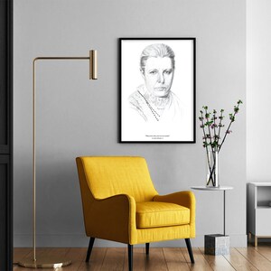 INSTANT DOWNLOAD Annie Besant Poster. Motivasyonel inspirierende Zitat. Bleistift-Zeichnungen. OVERSIZED Digitaldruck.