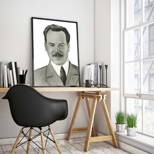 Nikolai Iwanowitsch Vavilov Poster. Motivasyonel inspirierende Zitat. Bleistift-Zeichnungen. OVERSIZED Digitaldruck.