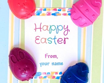 EASTER EGG Crayon Party Favors, Gift for Kids, Easter Basket Stuffer, Easter Egg Filler, Sunday School Gift
