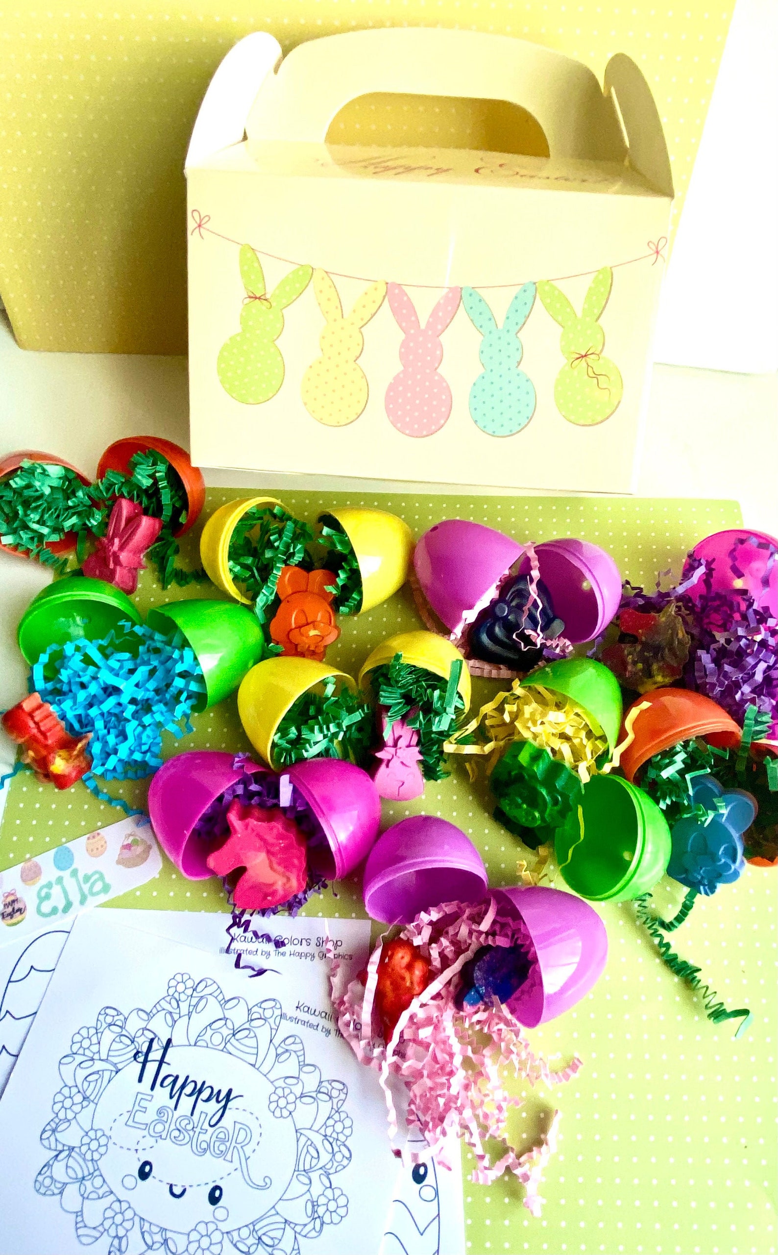 Prefilled Easter Egg Surprise Crayons set of 10 Easter Etsy UK