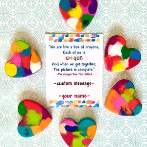 HEART CRAYON Box That Talked Poem, Student Gift from Teacher, Graduation Gift, Classroom Gift, End of School Year Favor, Summer Break Gift