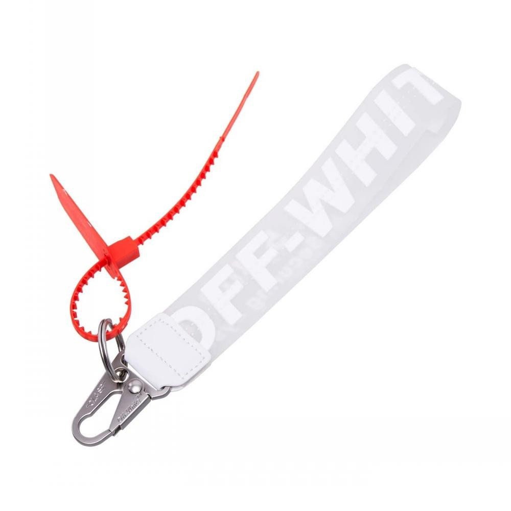 Off White Industrial Keychain White Clear Jelly Lanyard Etsy
