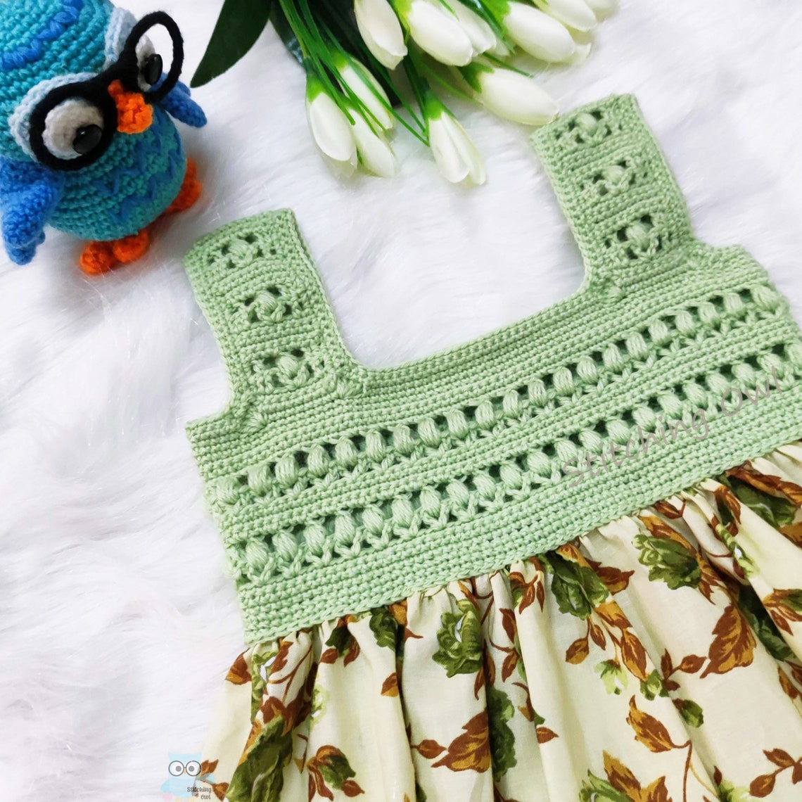 Baby toddler dress with crochet yoke clothes skirt baby Etsy