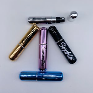 Personalised Portable Perfume Bottle - Refillable 5ml Bottle - Handbag Size - Refillable - Portable