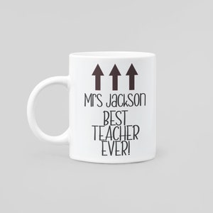 Personalised Teacher Mug | End Of Year Teacher Present | Best Teacher Ever Mug | Personalised | Teacher Mug | Teacher Gift